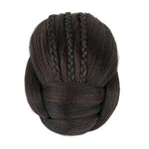 Women's Braided Chignon Donut Hair Cover Scrunchies Wig Clips for Updo